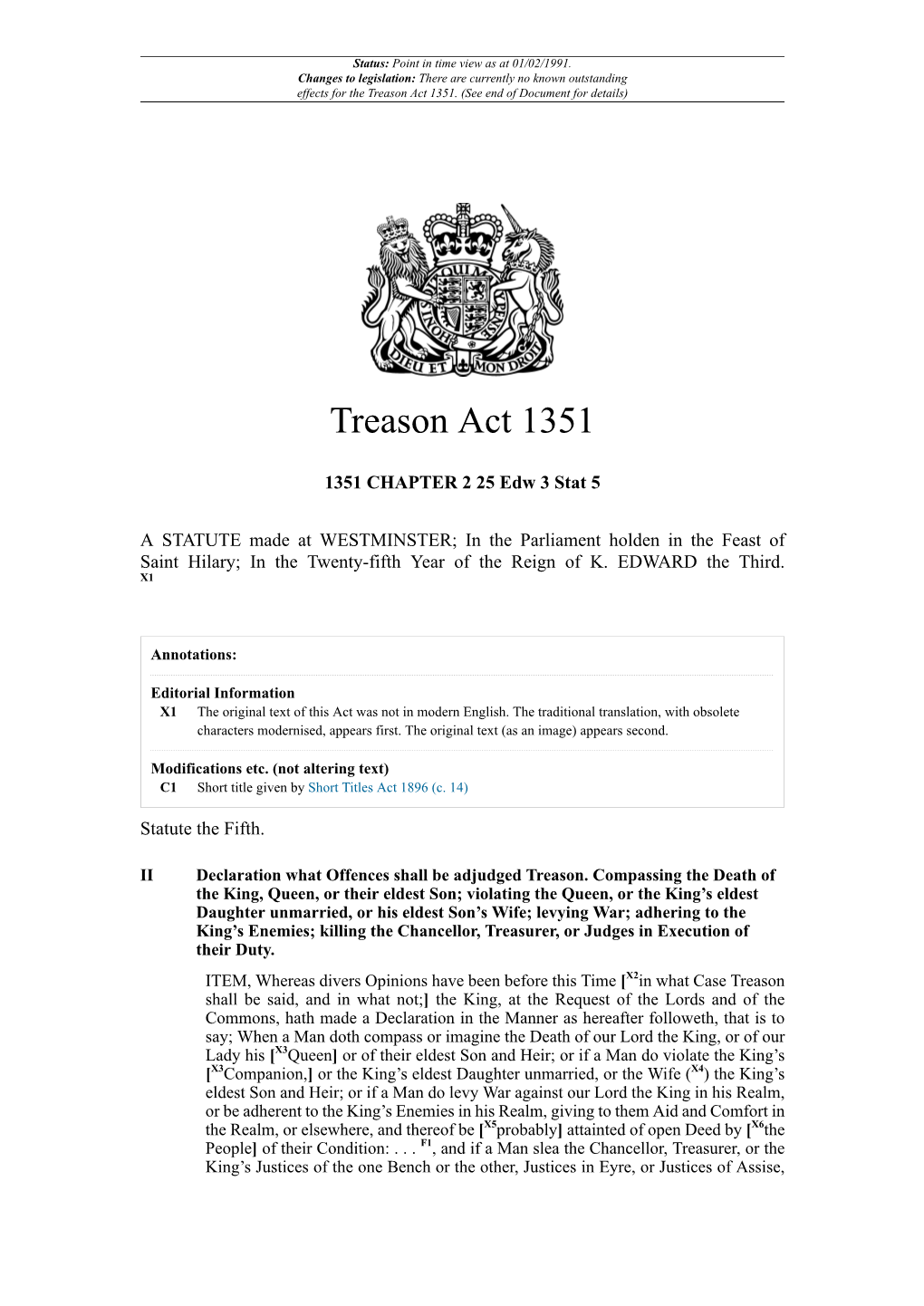 Treason Act 1351