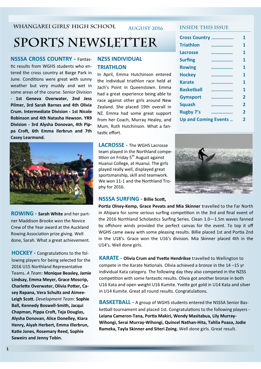 Nzss Individual Triathlon Nsssa Surfing