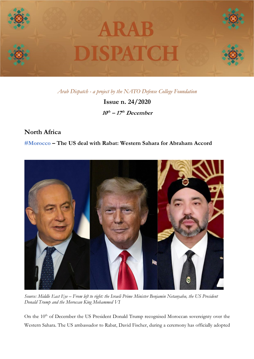 Arab Dispatch - a Project by the NATO Defense College Foundation Issue N