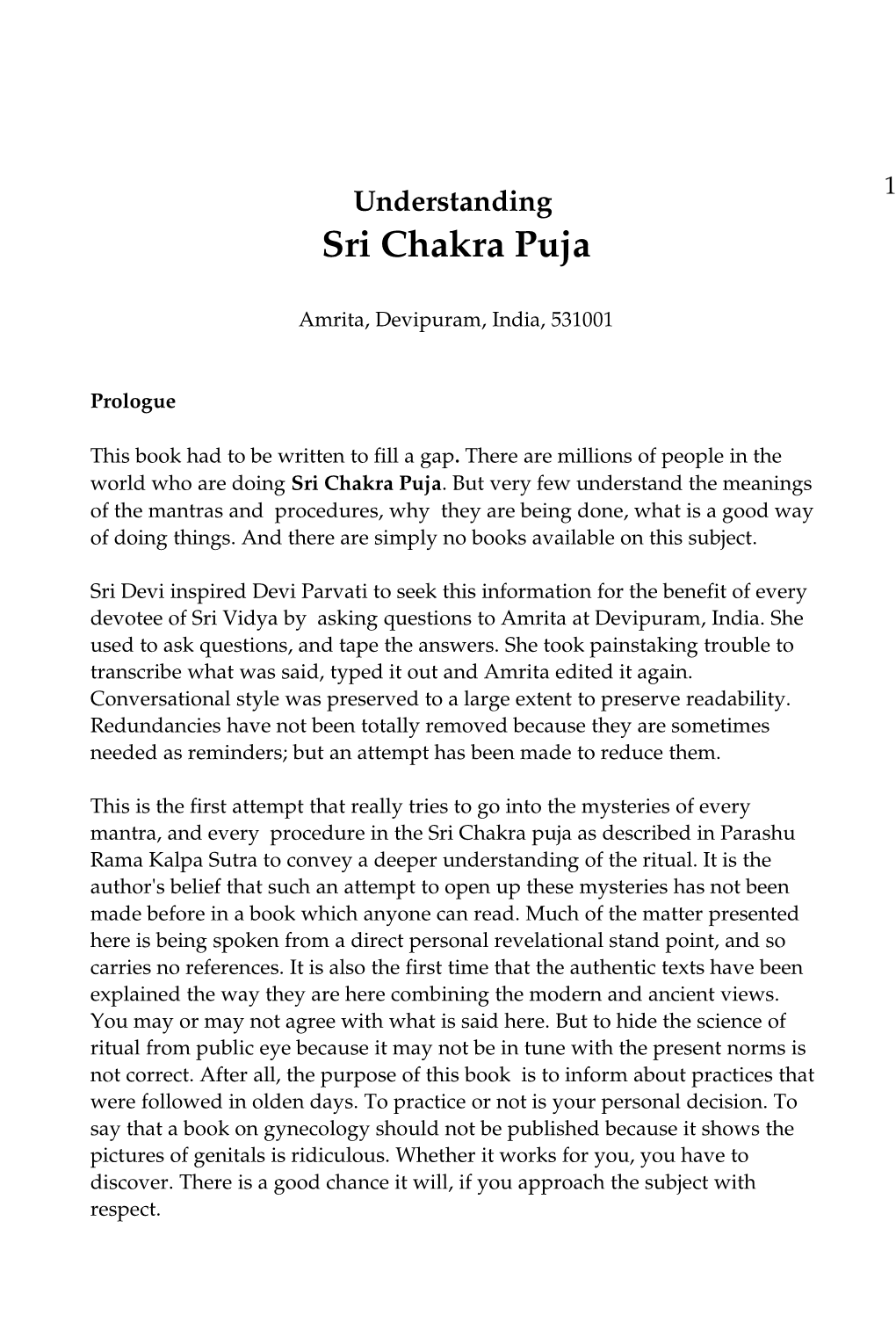 Sri Chakra Puja