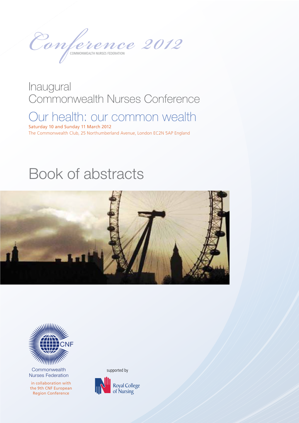 Book of Abstracts March 2012