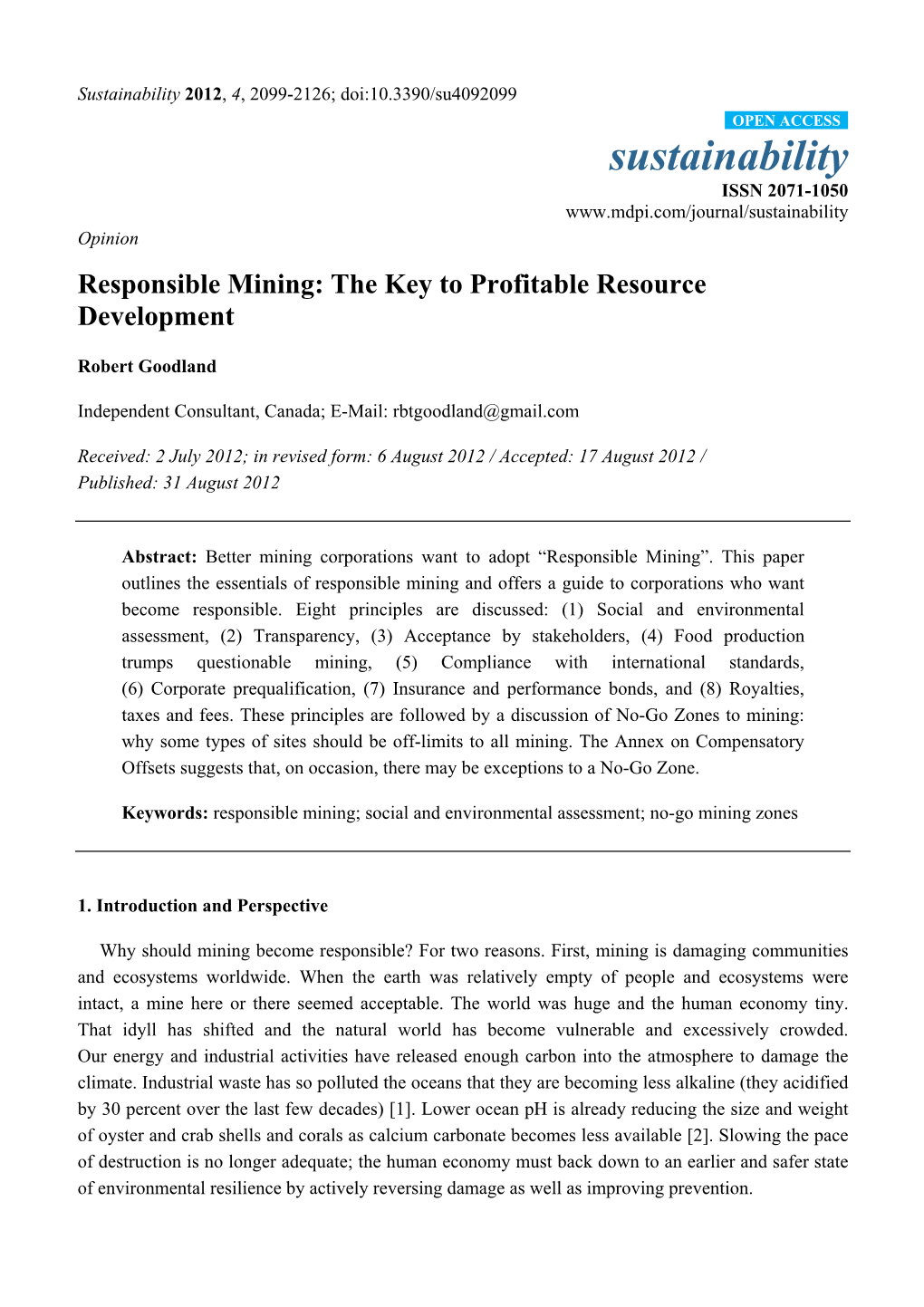Responsible Mining: the Key to Profitable Resource Development