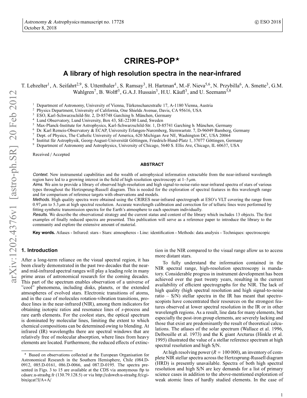 CRIRES-POP: a Library of High Resolution Spectra in the Near-Infrared