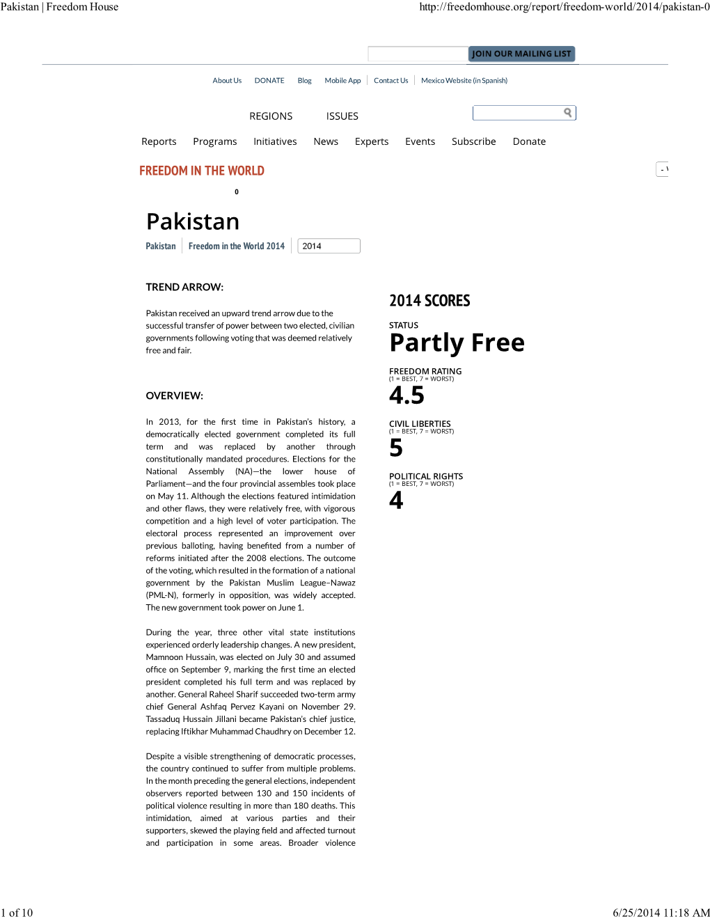 Pakistan | Freedom House