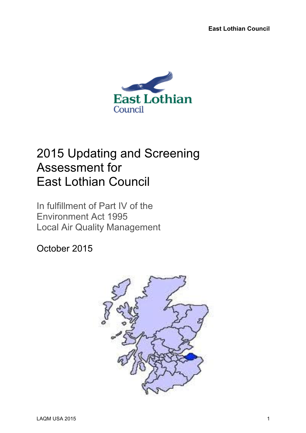 Updating and Screening Assessment 2015