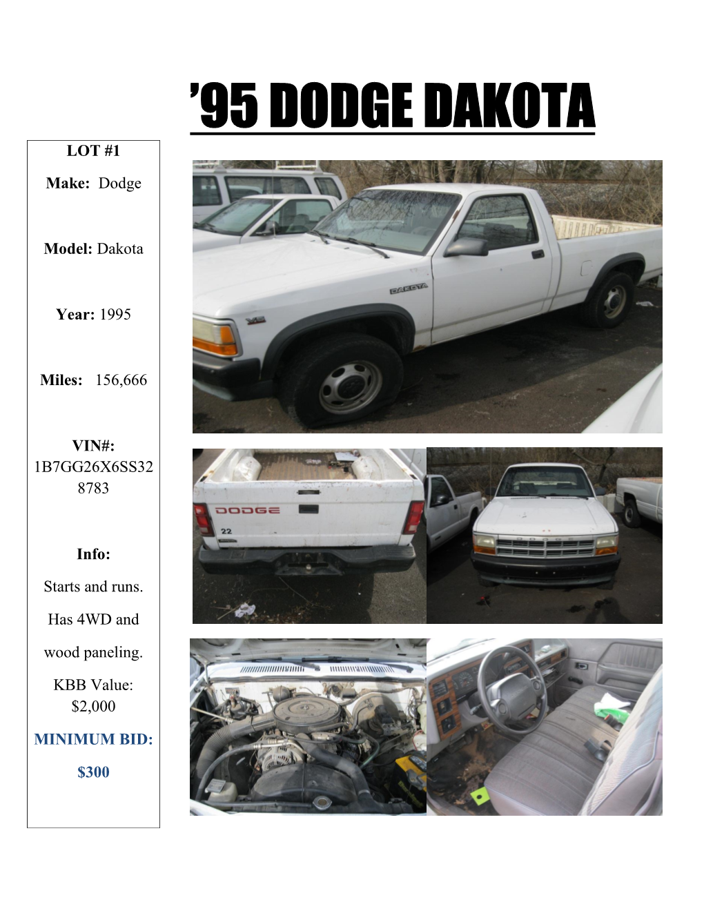 '95 Dodge Dakota