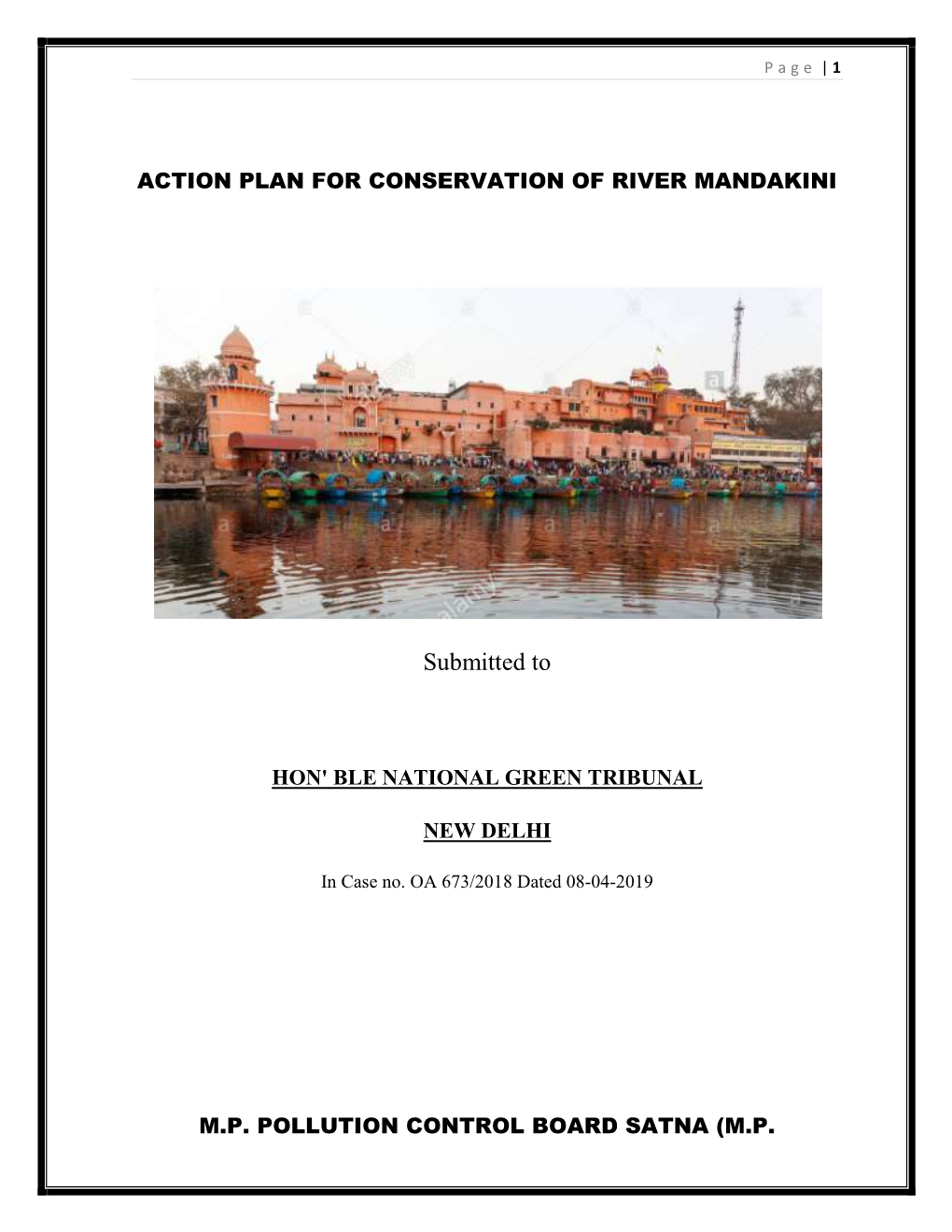 Action Plan for Conservation of River Mandakini