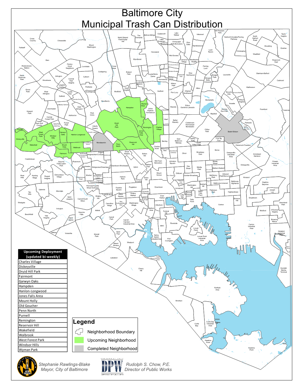 Baltimore City Municipal Trash Can Distribution