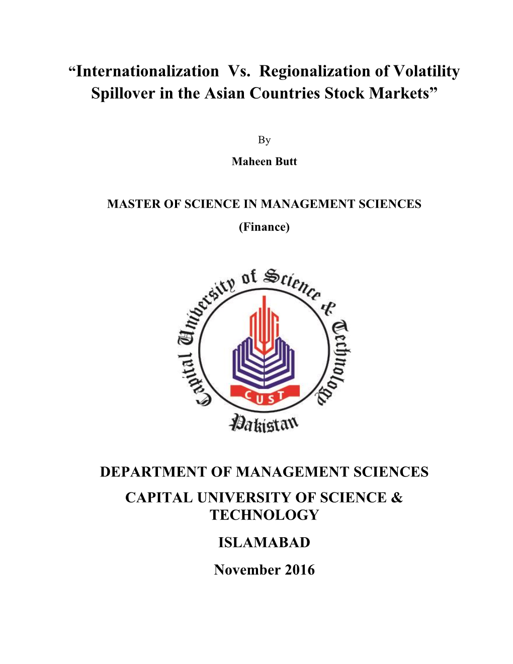 Internationalization Vs. Regionalization of Volatility Spillover in the Asian Countries Stock Markets”