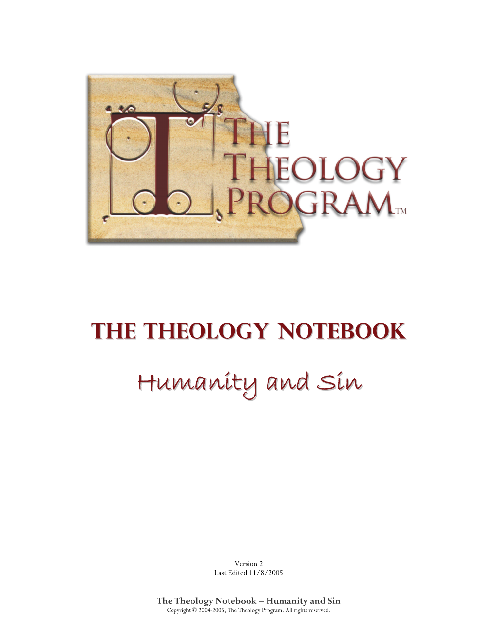 Humanity and Sin Student Notebook