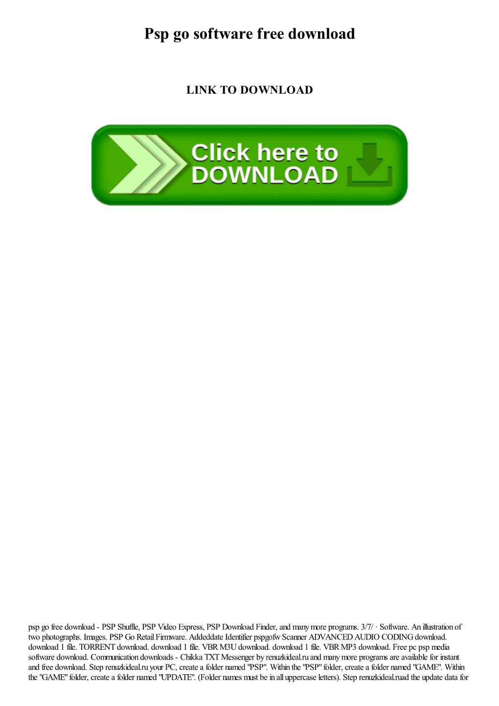 Psp Go Software Free Download
