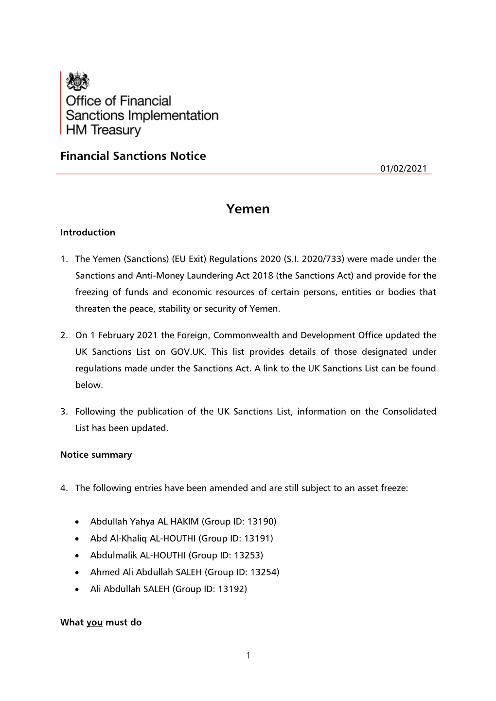 Financial Sanctions Notice 01/02/2021