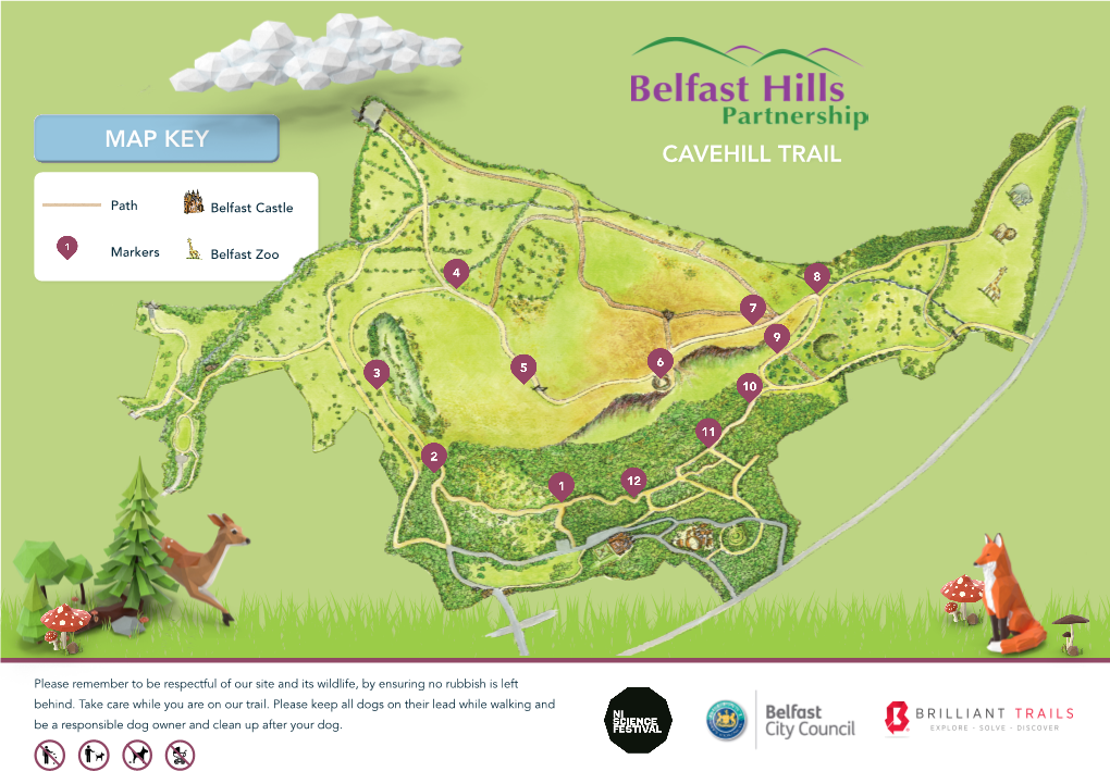 Map Key Cavehill Trail