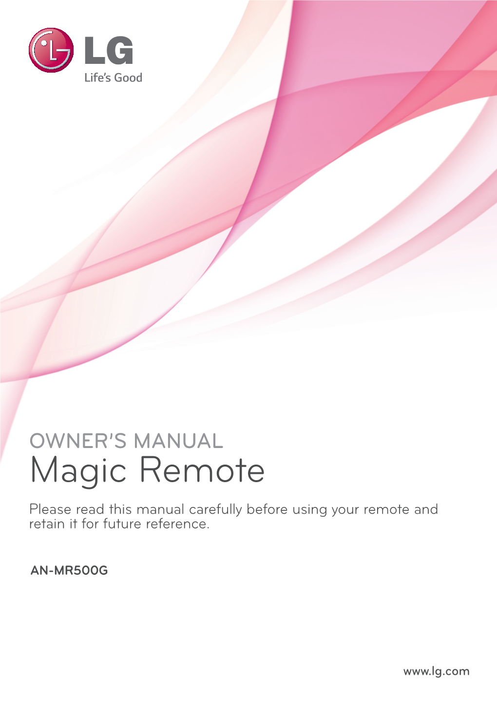 Magic Remote Please Read This Manual Carefully Before Using Your Remote and Retain It for Future Reference