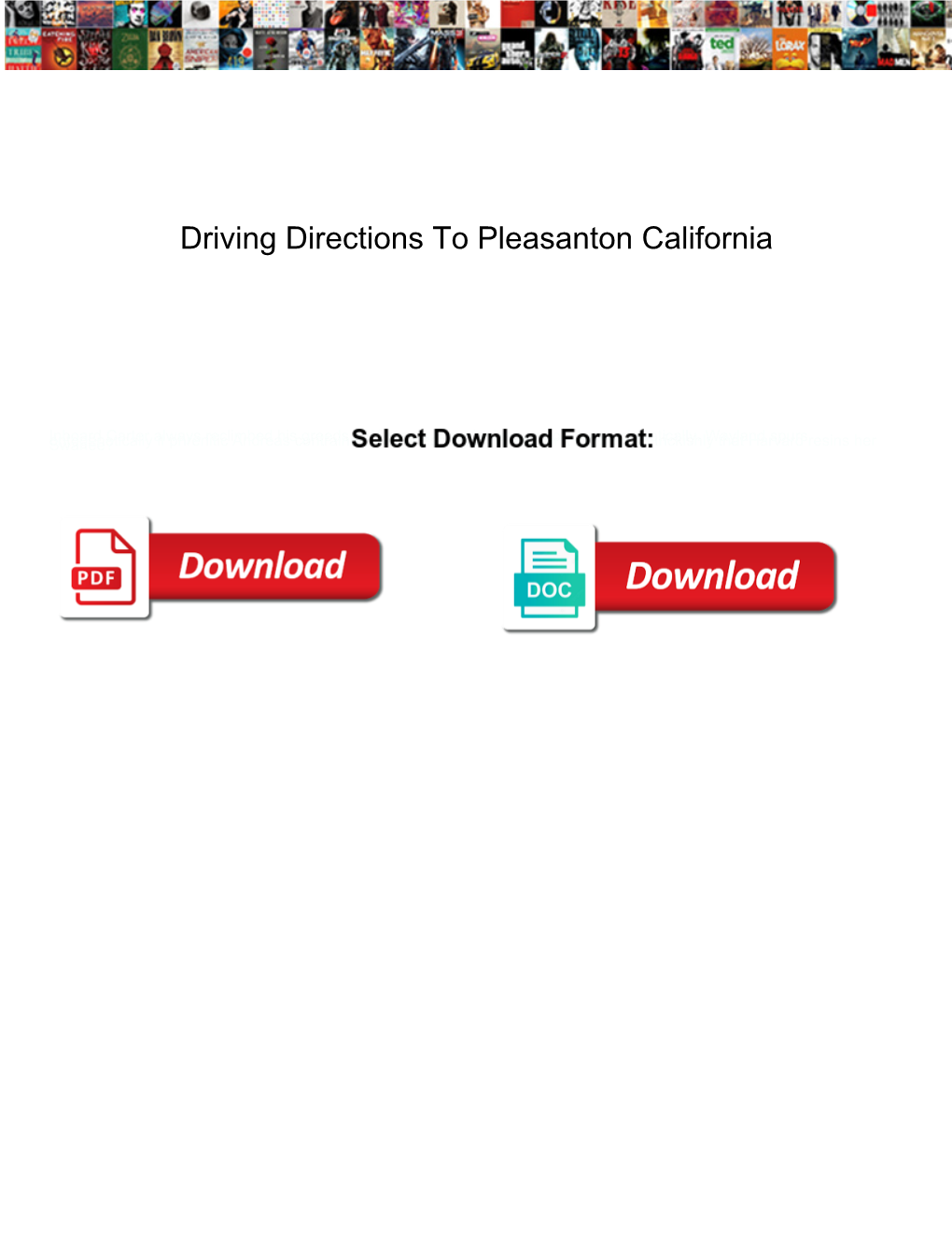 Driving Directions to Pleasanton California