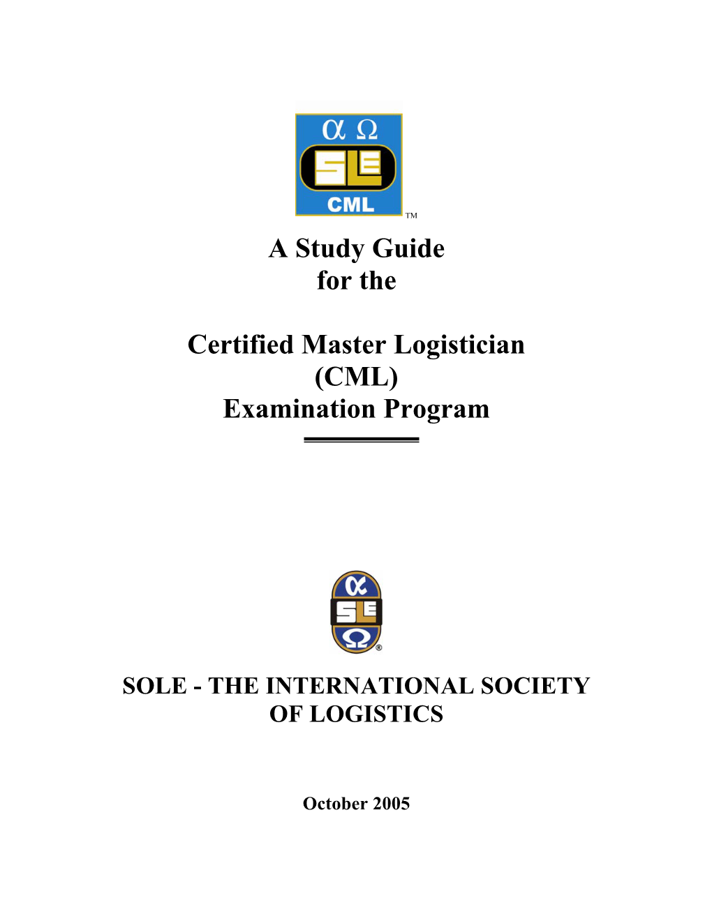 CML Study Guide October 2005