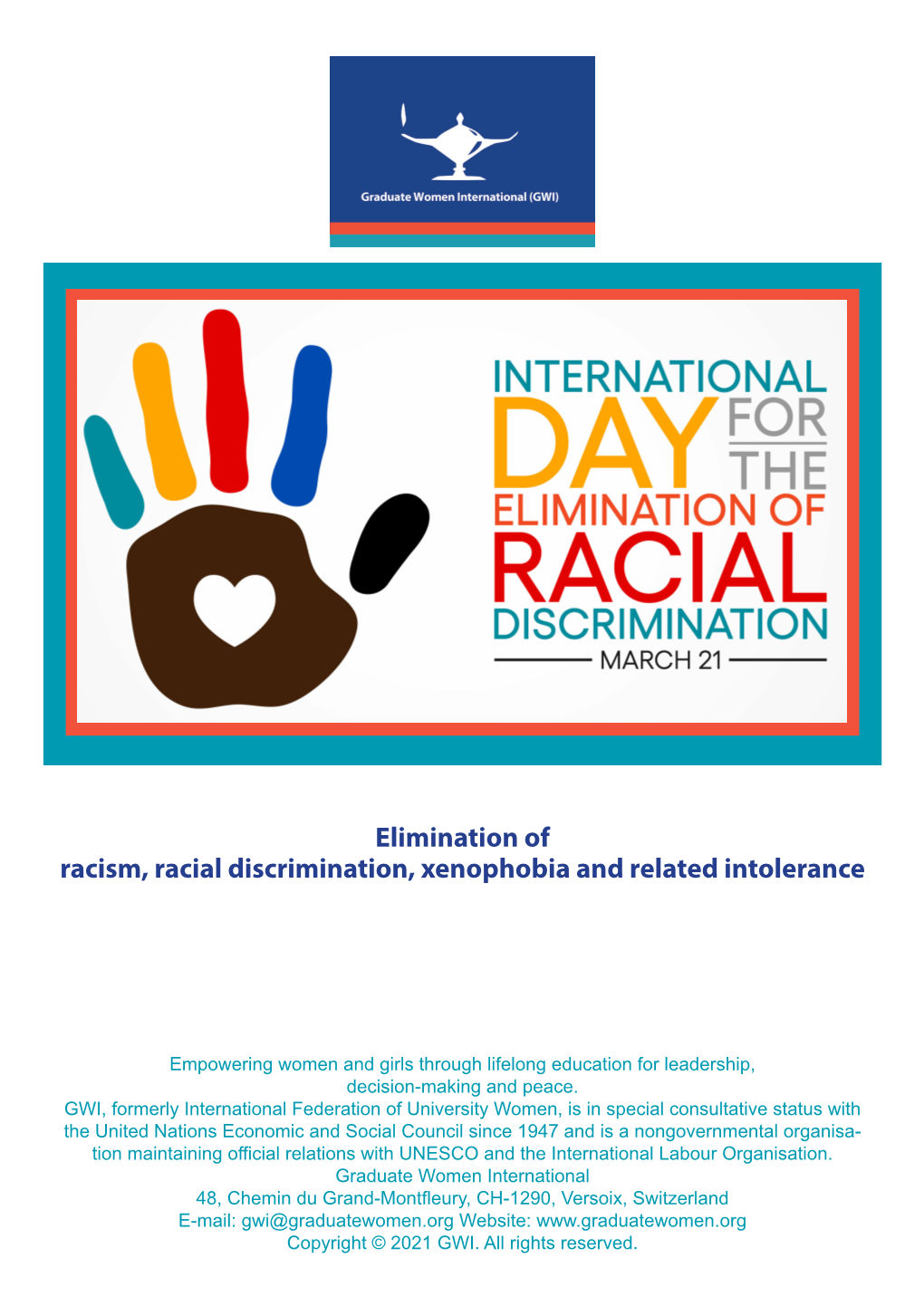 Elimination of Racism, Racial Discrimination, Xenophobia and Related Intolerance