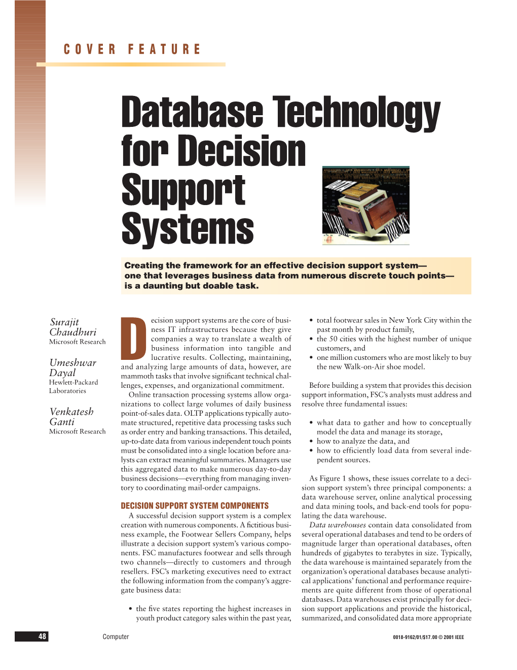 Database Technology for Decision Support Systems