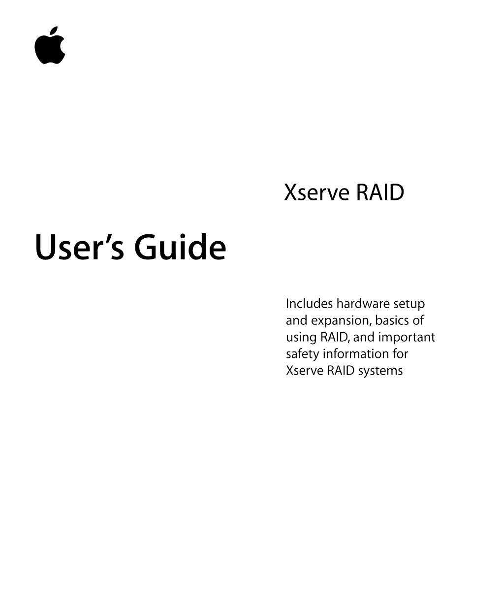 Xserve RAID User's Guide (Manual)