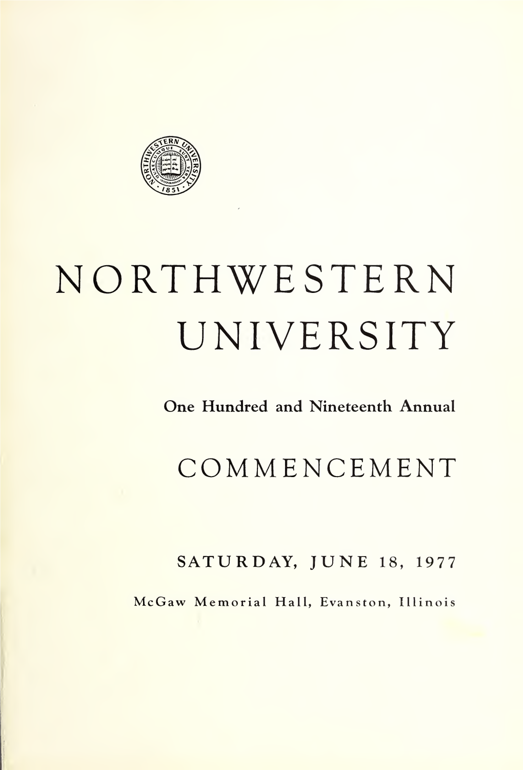 Annual Commencement / Northwestern