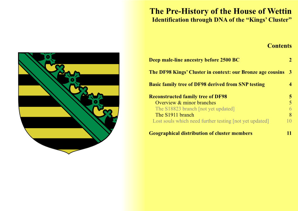 The Pre-History of the House of Wettin Identification Through DNA of the “Kings’ Cluster”