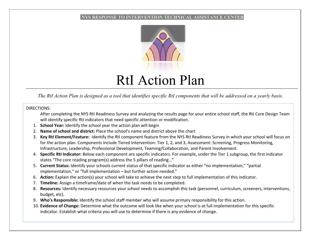 Rti Action Plan