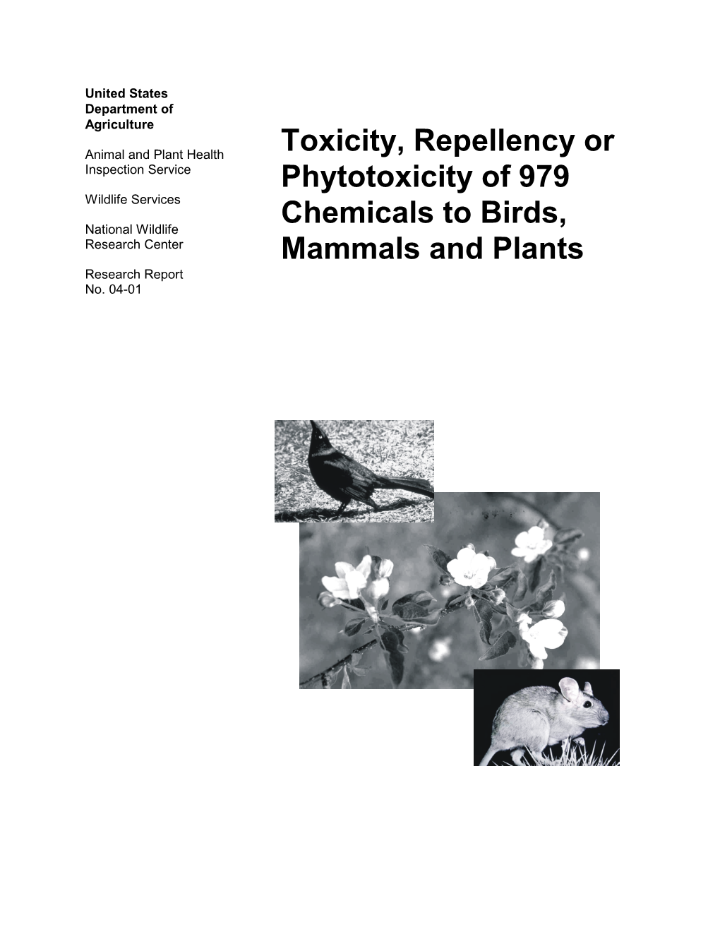 Schafer, E. W., Jr., and W. A. Bowles Jr. 2004. Toxicity