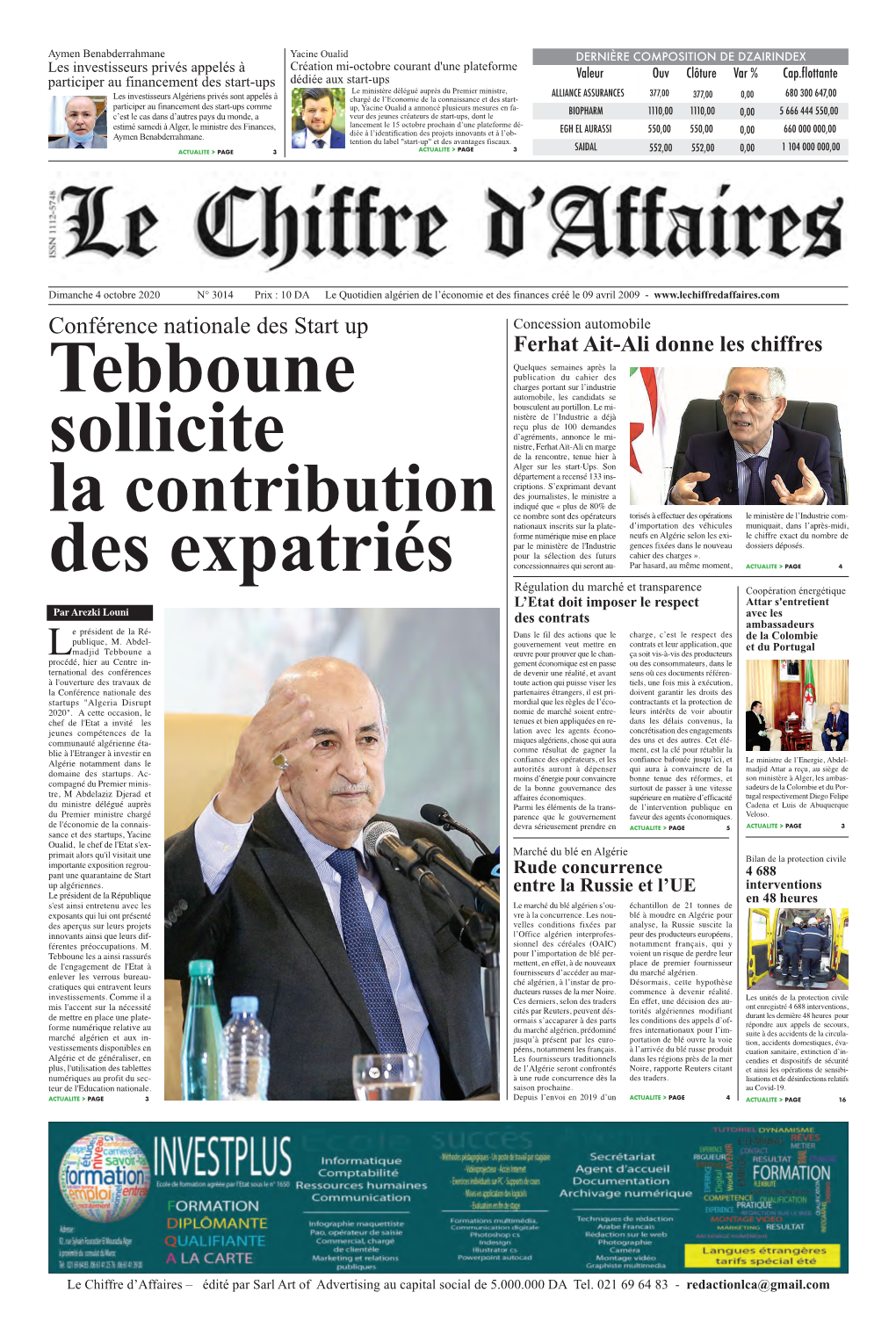 Tebboune Sollicite Des Expatriés