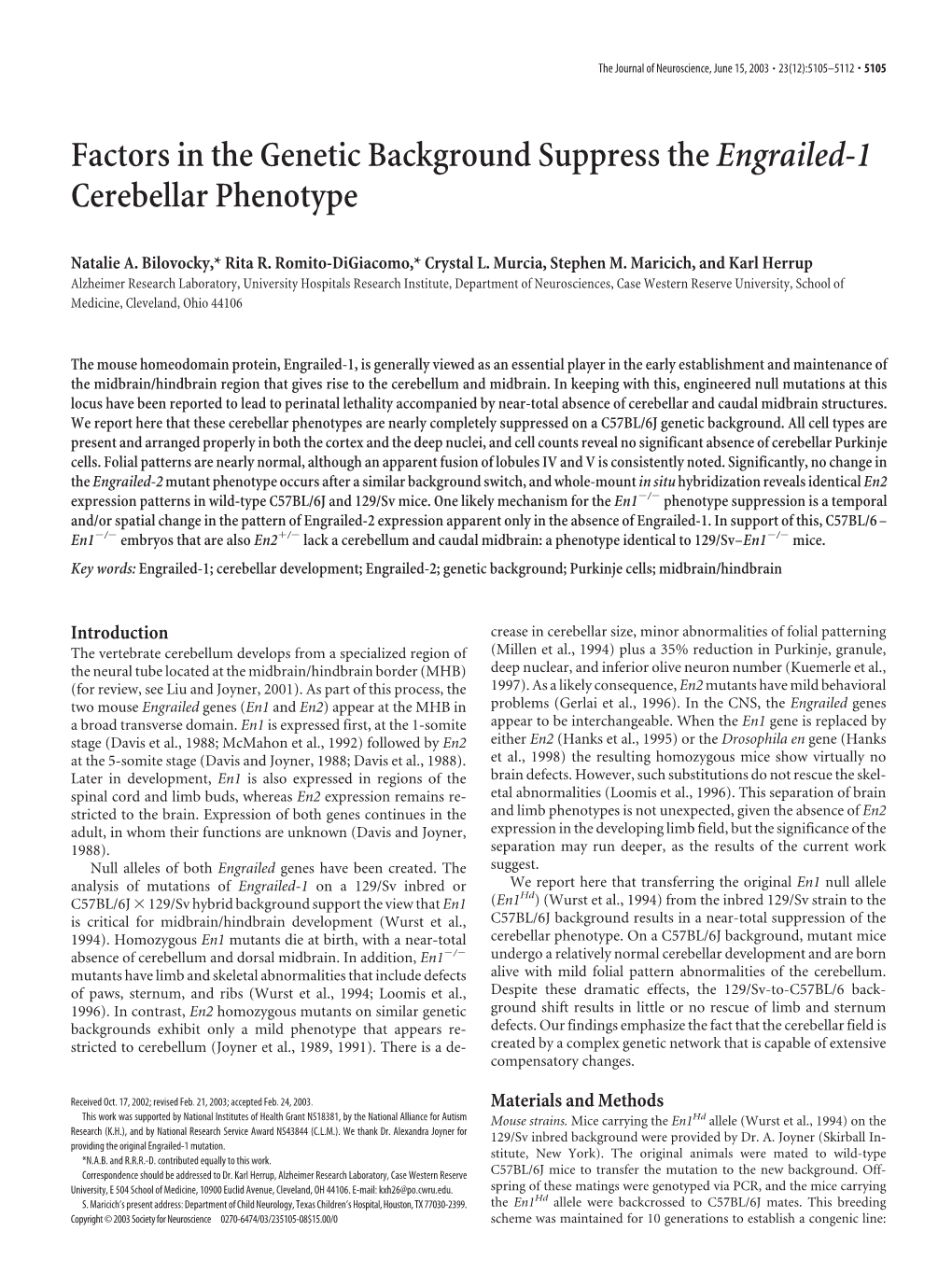 Factors in the Genetic Background Suppress Theengrailed-1