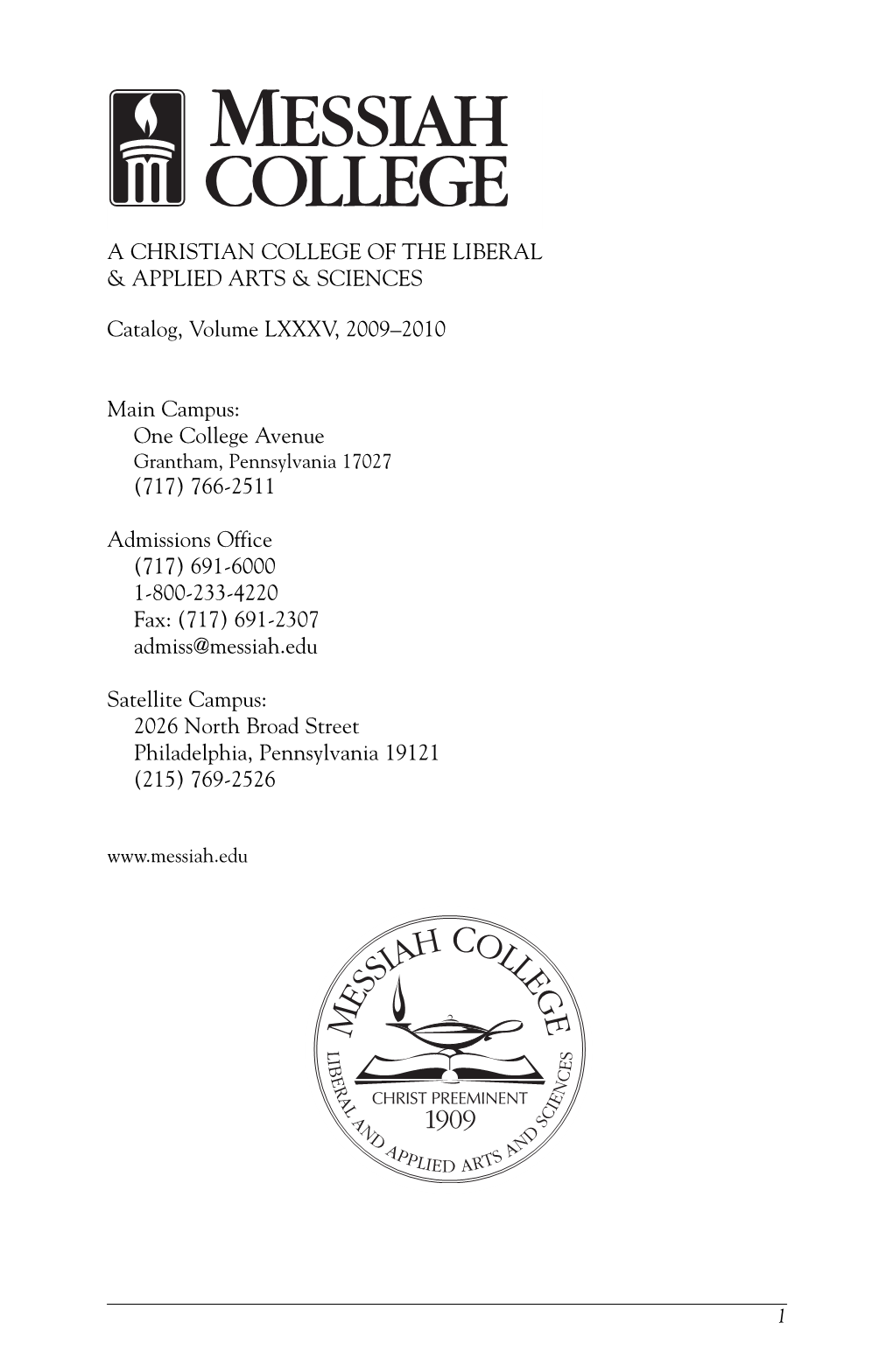 2009-2010 MC Catalog Final 8-03 8/13/09 7:31 AM Page 1