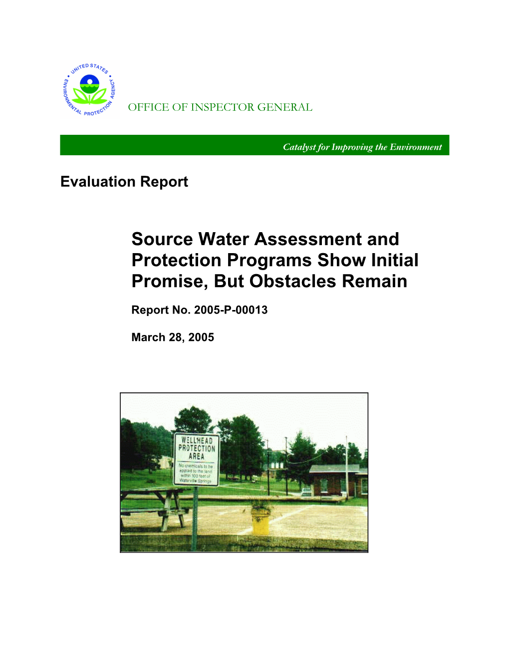 Source Water Assessment and Protection Programs Show Initial Promise, but Obstacles Remain