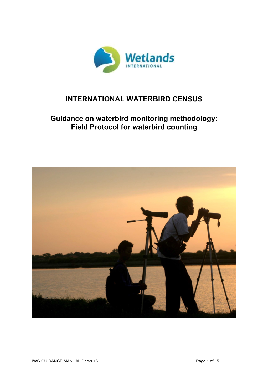 Protocol for Waterbird Counting