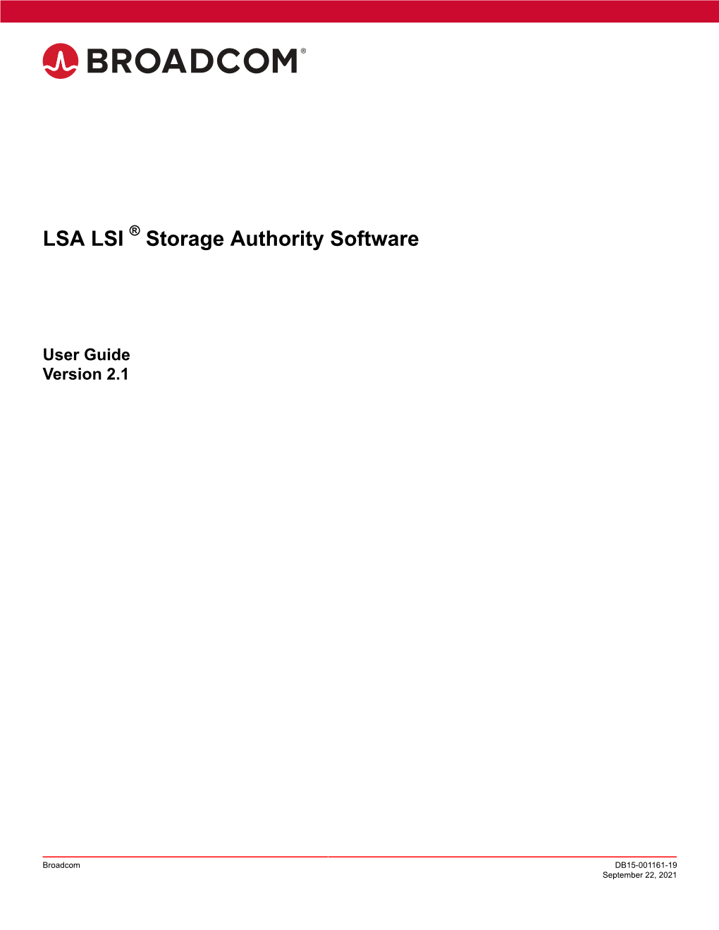 LSA LSI® Storage Authority Software User Guide