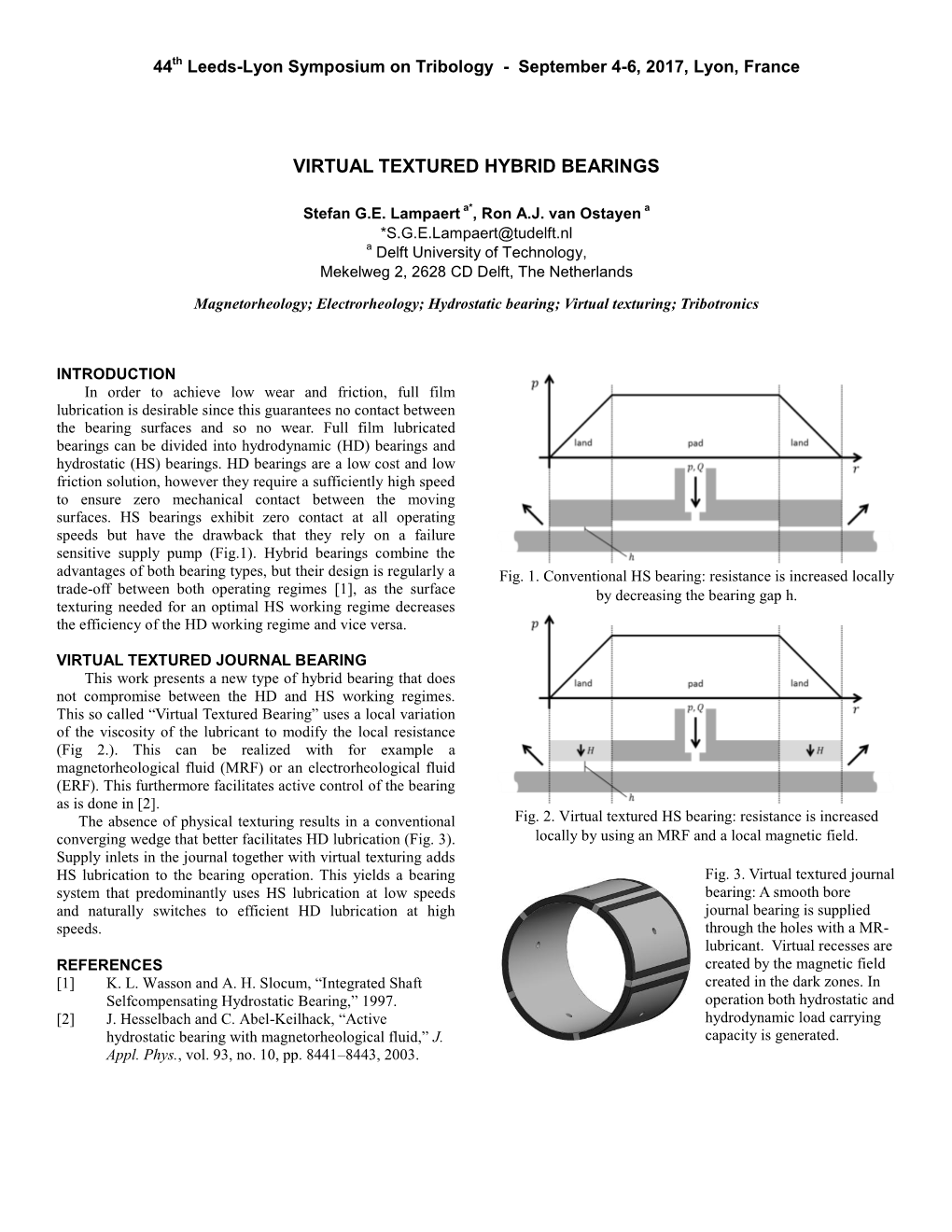 Virtual Textured Hybrid Bearings