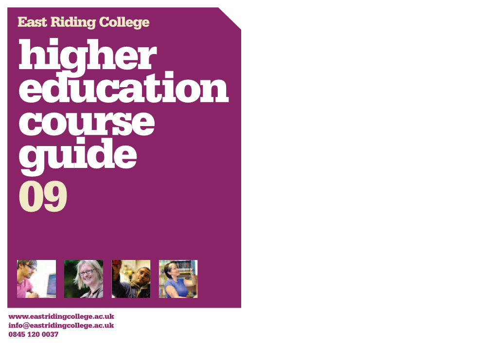 12 East Riding College Higher Education Course Guide 09