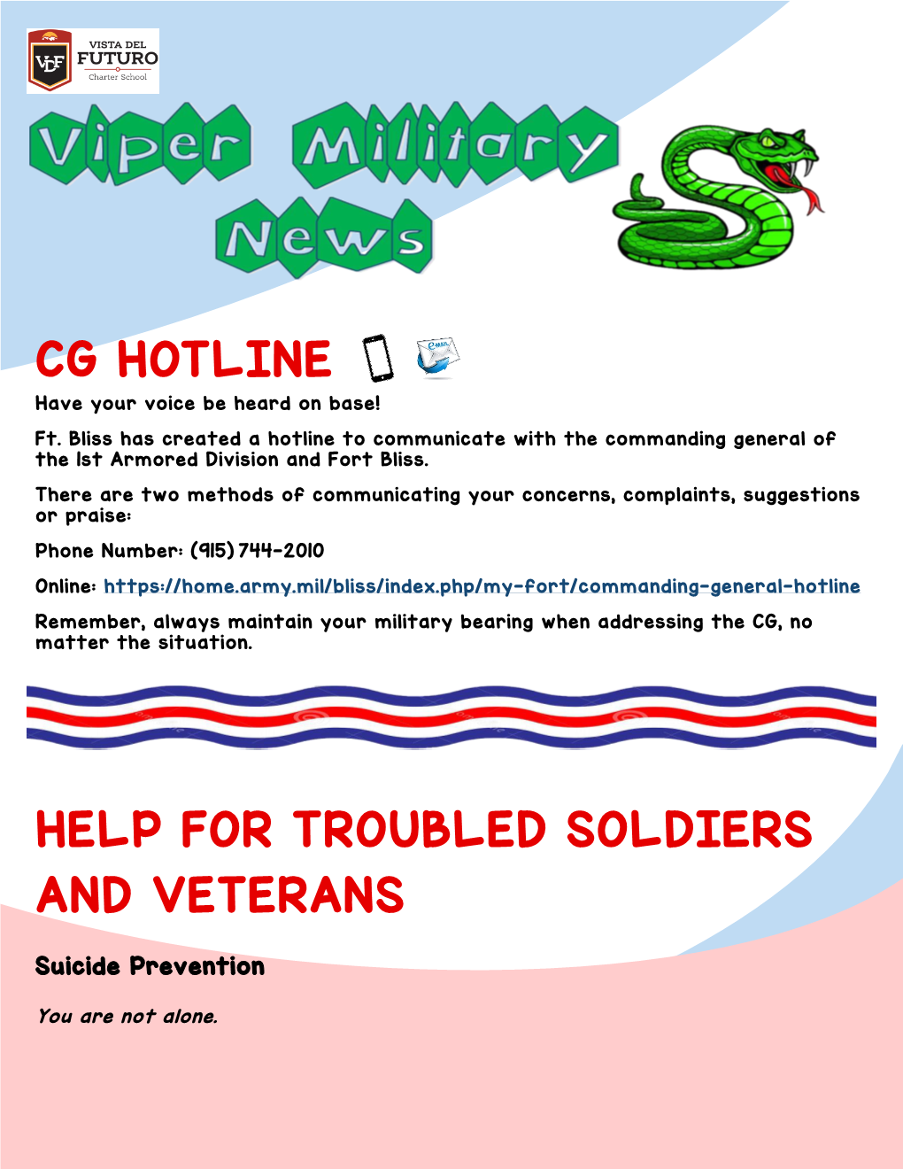Cg Hotline Help for Troubled Soldiers and Veterans
