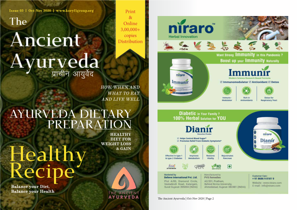 AYURVEDA DIETARY PREPARATIONS 17 - Dr