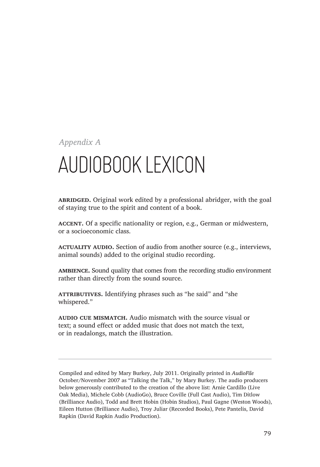 Audiobook Lexicon