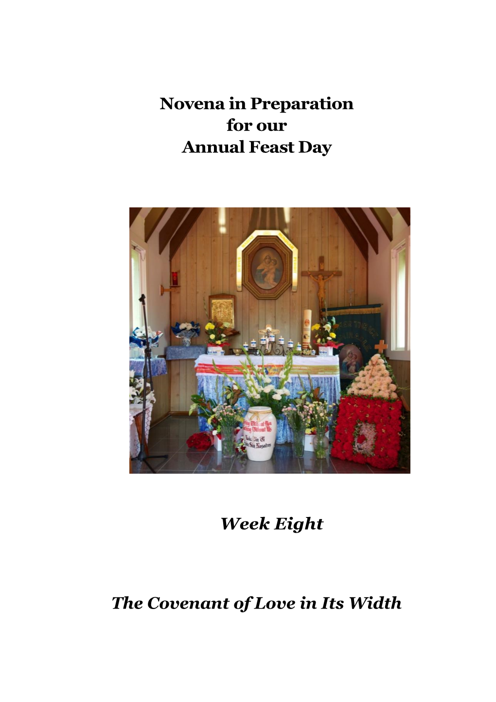 Week 8 Novena Sunday 2Nd August 2020