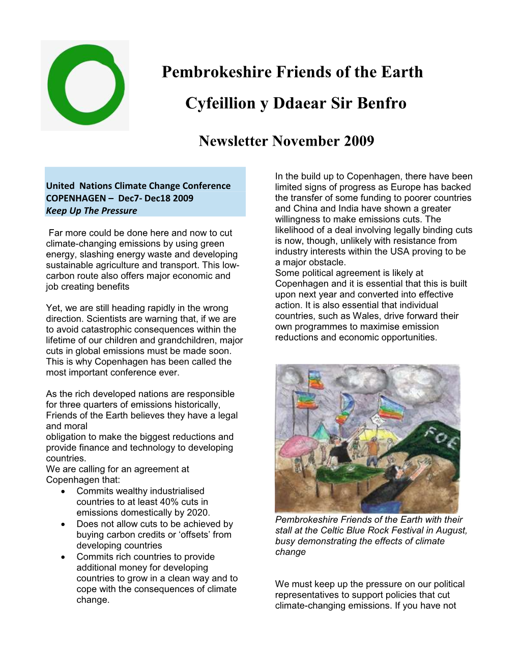 Newsletter November 2009