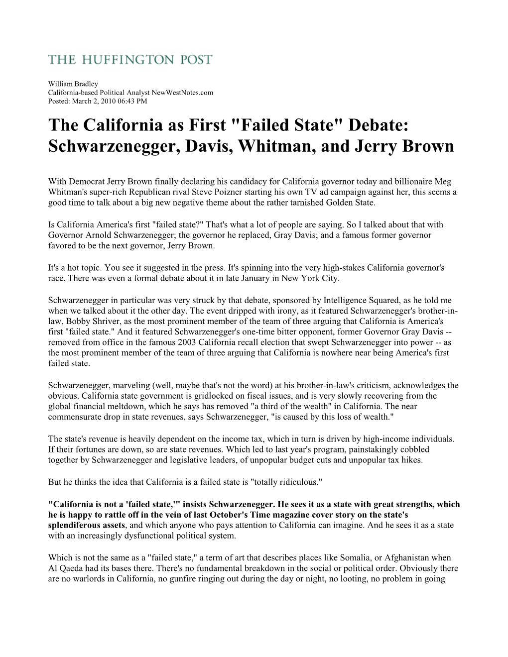 The California As First 