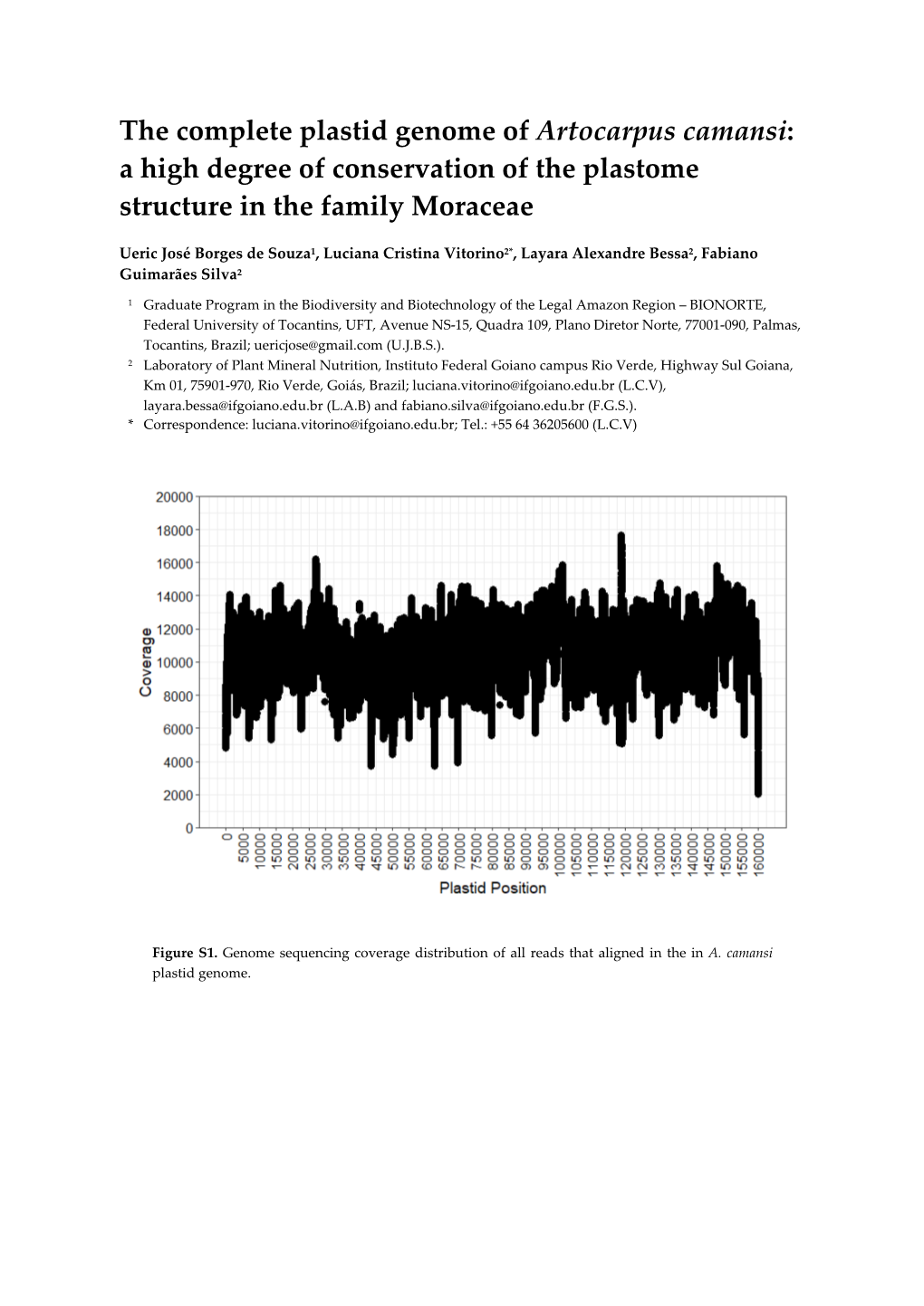 The Complete Plastid Genome of Artocarpus Camansi: a High Degree of Conservation of the Plastome Structure in the Family Moraceae