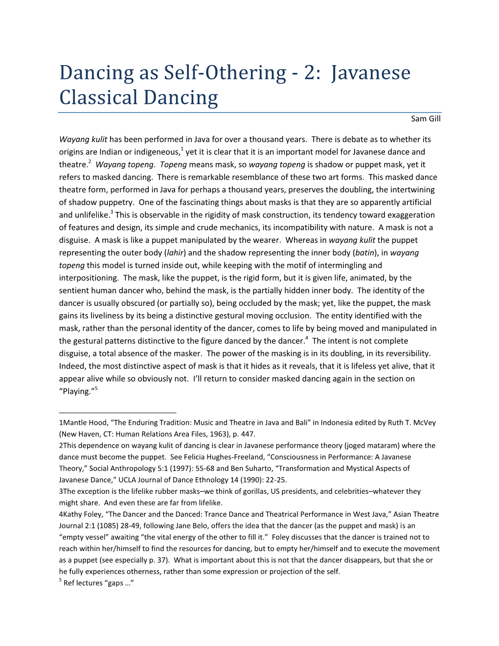 Dancing As Self Othering 2 Classical Dancing