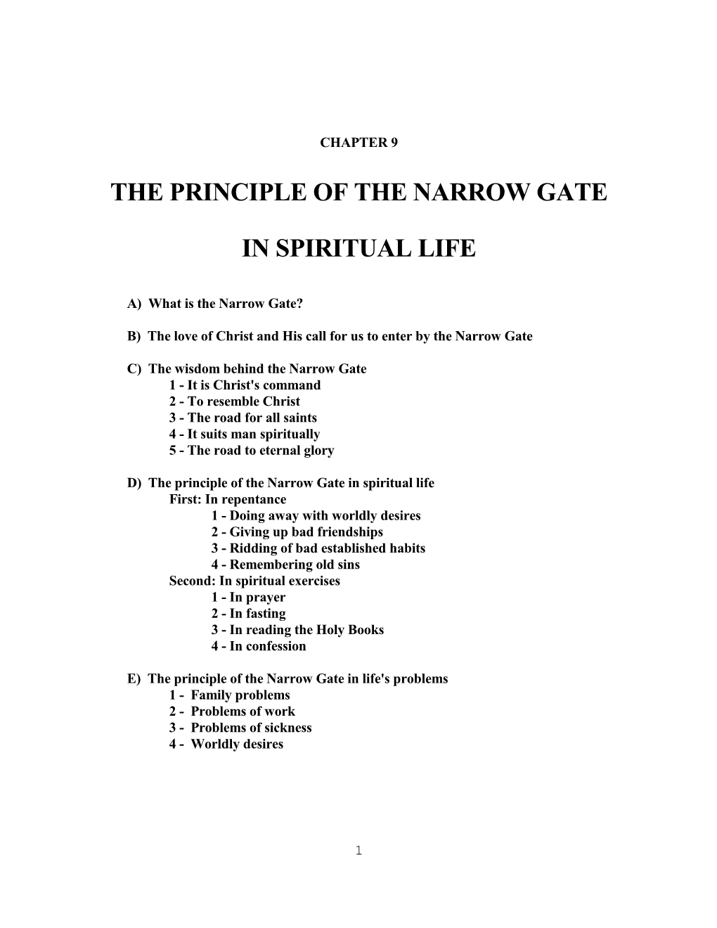 The Narrow Gate