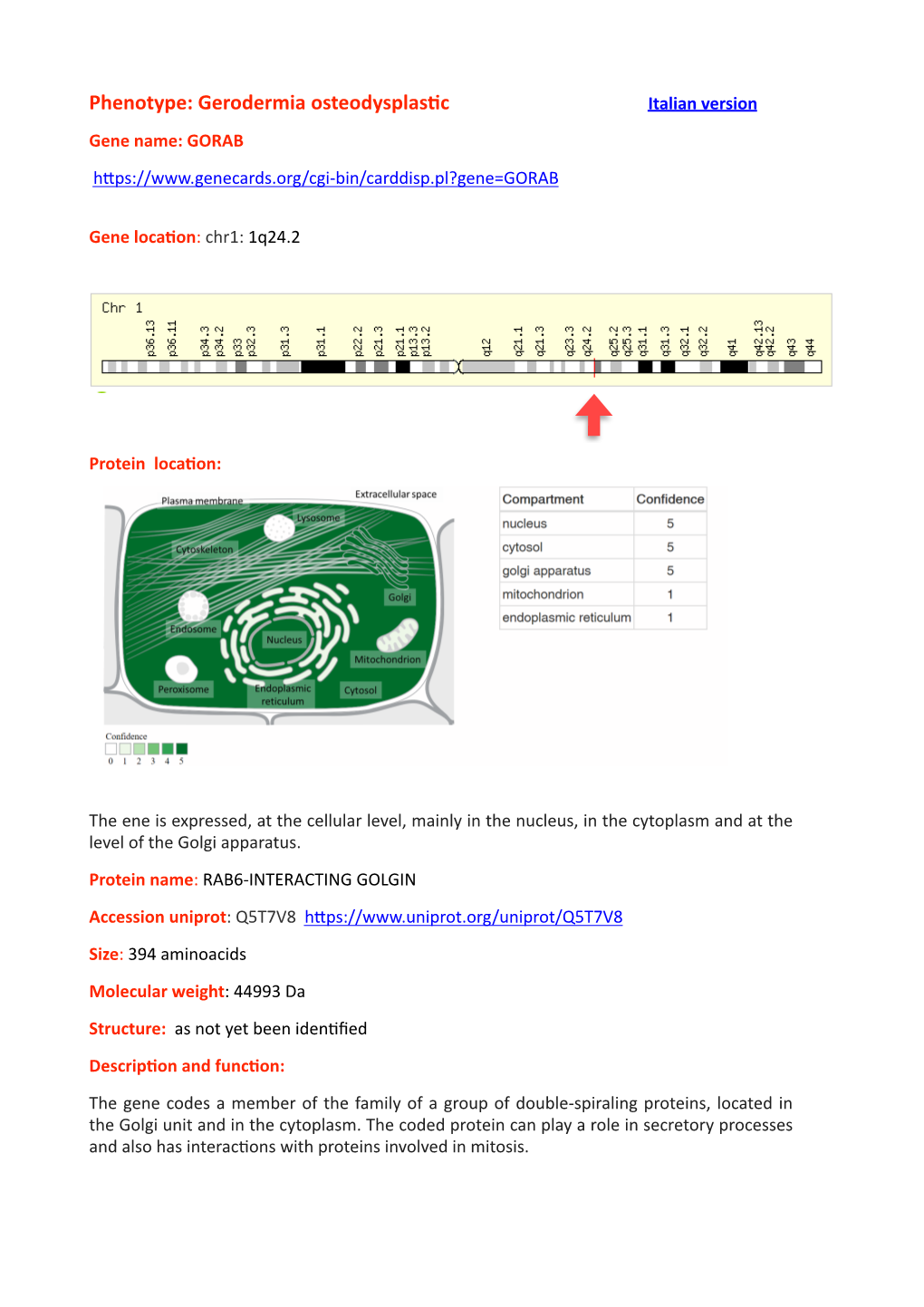 Phenotype: Gerodermia Osteodysplasºc