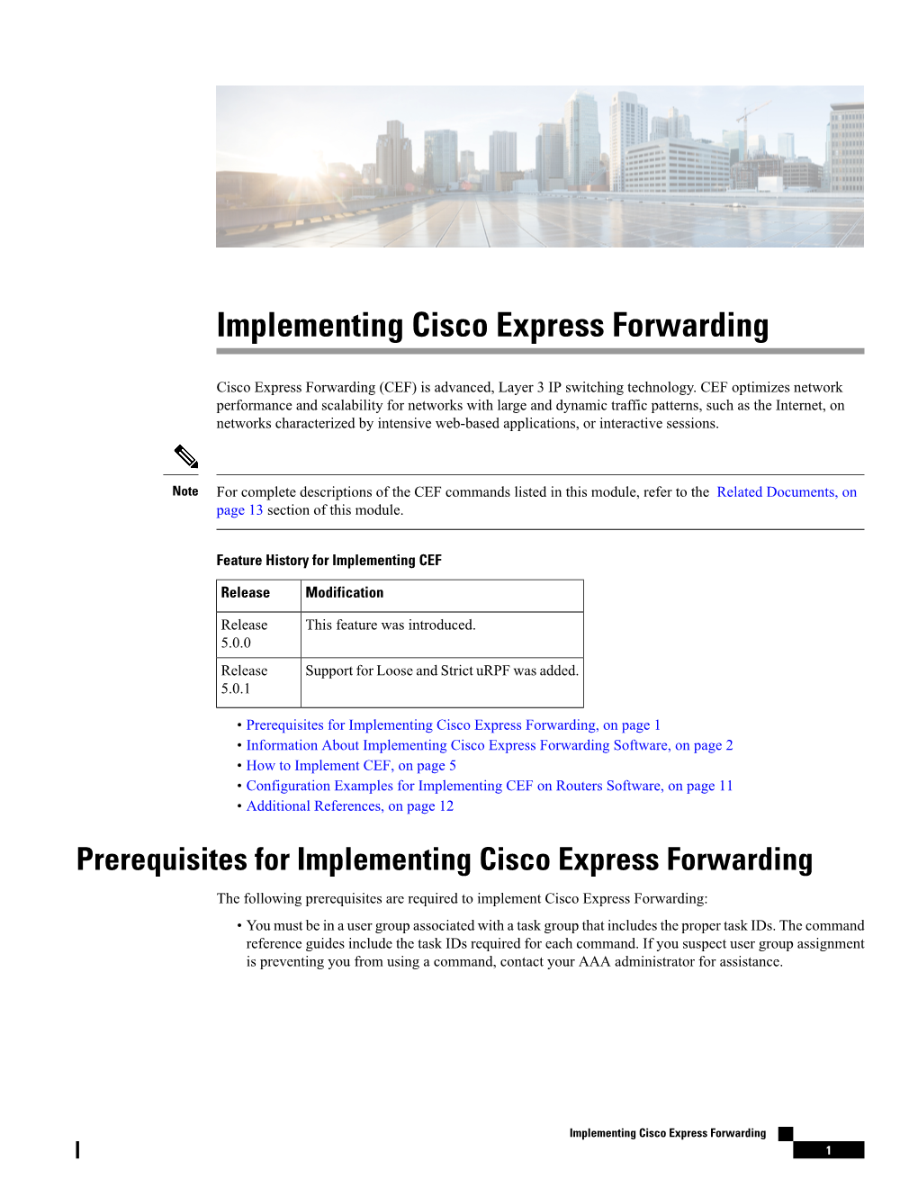 Implementing Cisco Express Forwarding