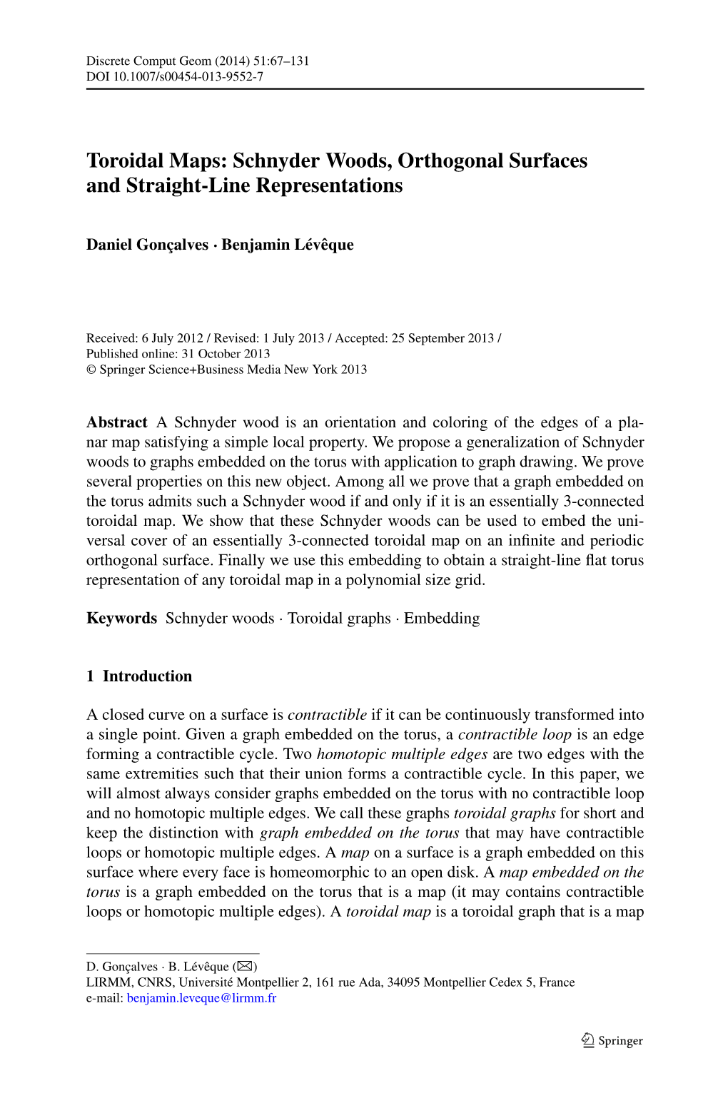 Toroidal Maps: Schnyder Woods, Orthogonal Surfaces and Straight-Line Representations