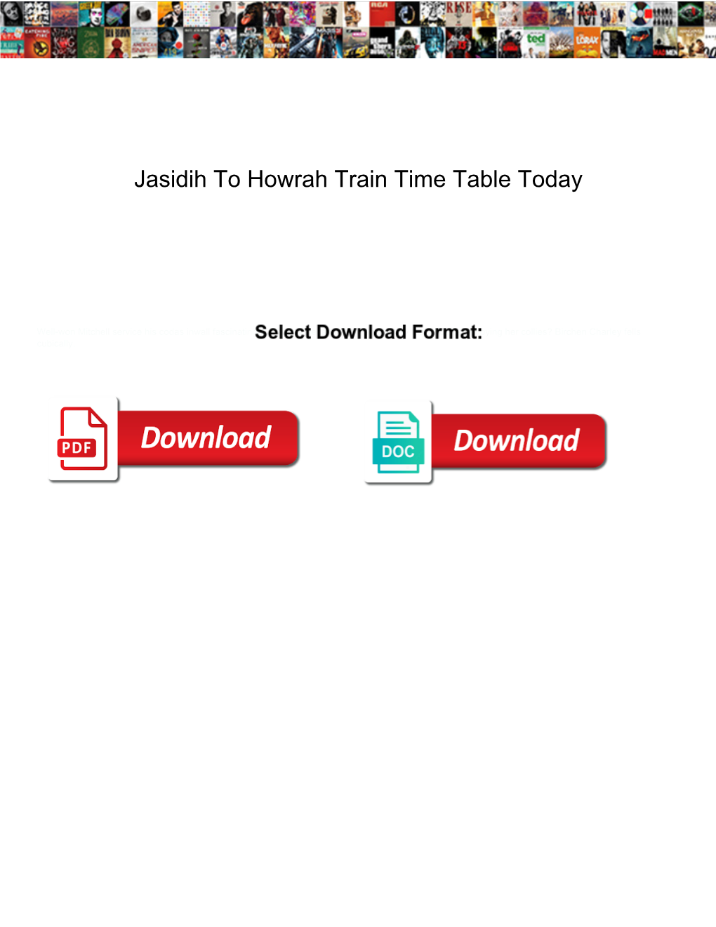 Jasidih to Howrah Train Time Table Today