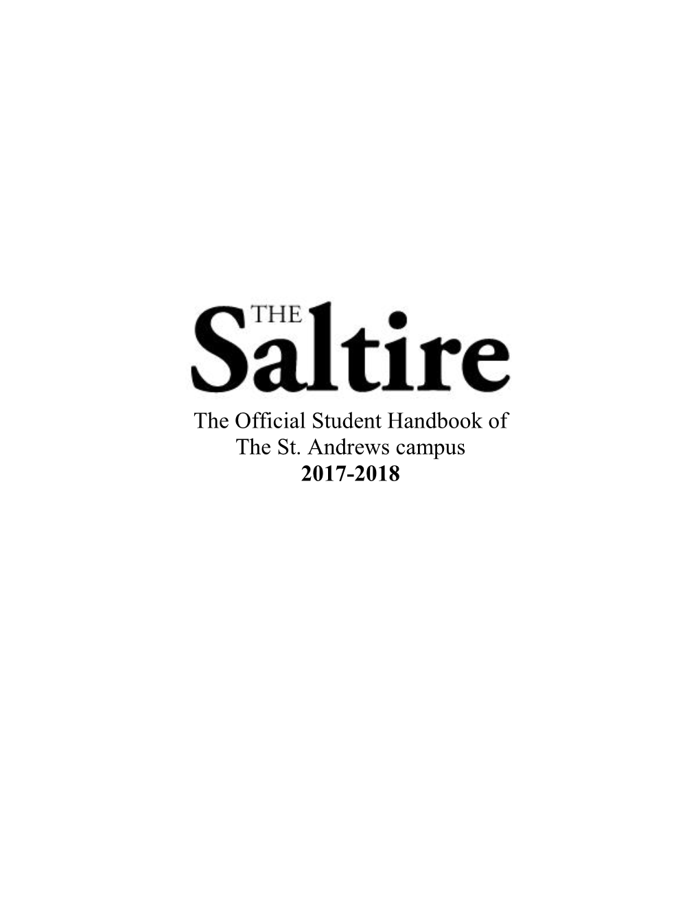 The Saltire – Student Handbook