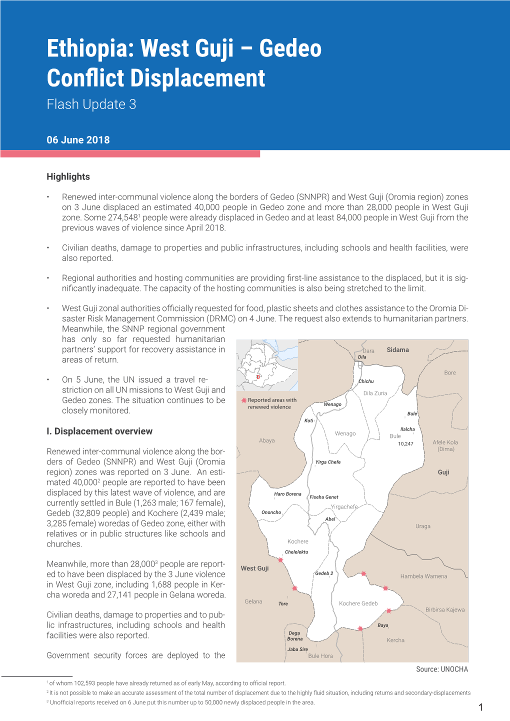Ethiopia: West Guji – Gedeo Conflict Displacement Flash Update 3